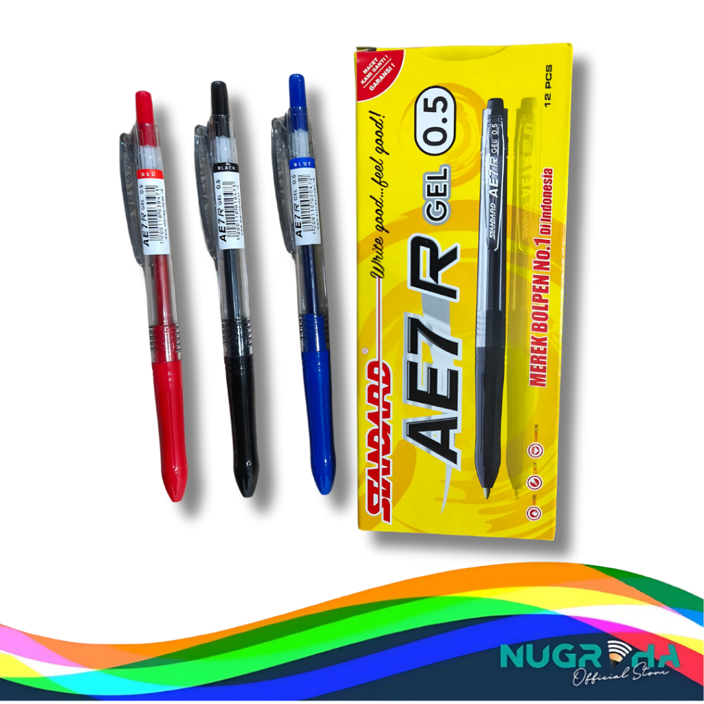 

Standard Retract Pen Pena Ballpoint Bolpen Pulpen Gel AE7 R Gel - 0.5 mm