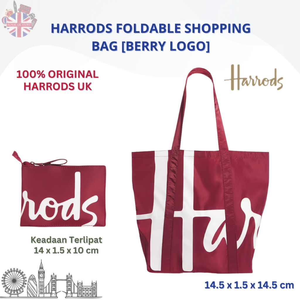 Harrods Foldable Shopping Bag -100% Original from Harrods UK-