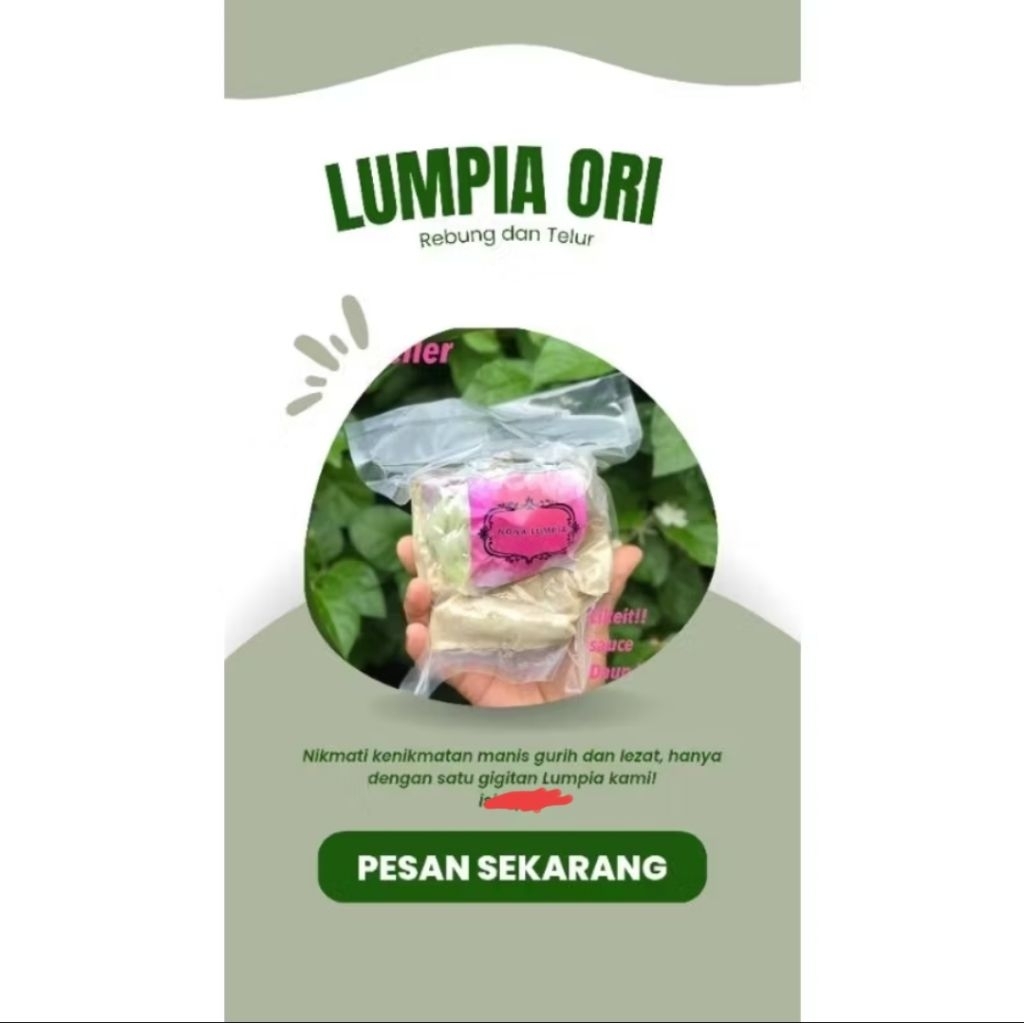 

Lumpia Original isi 10 pcs Rebung dan Telur frozen vacum oleholeh khas semarang