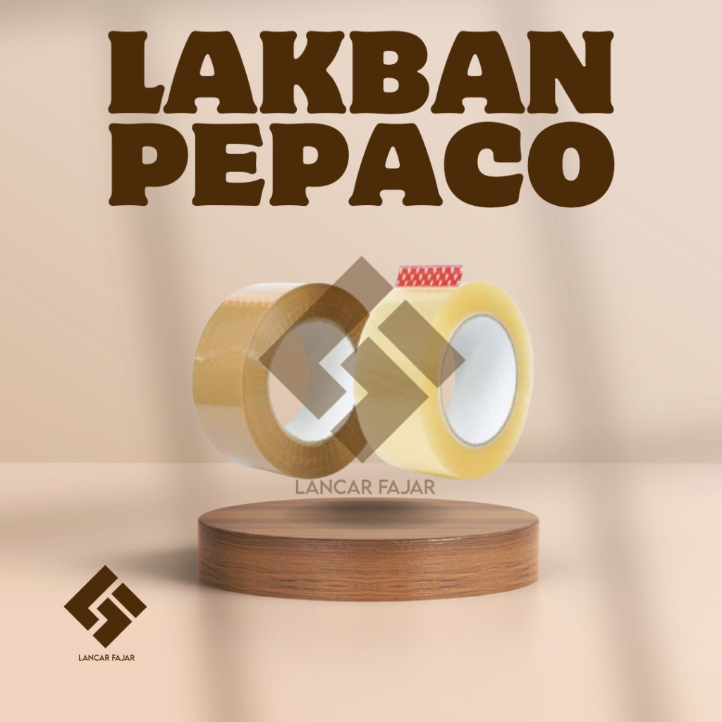 

<ECER> LAKBAN COKLAT TRANSPARAN MERK PEPACO SELOTIP PAKET MERK PEPACO LAKBAN ISOLASI SOLATIP SOLASI BENING COKLAT