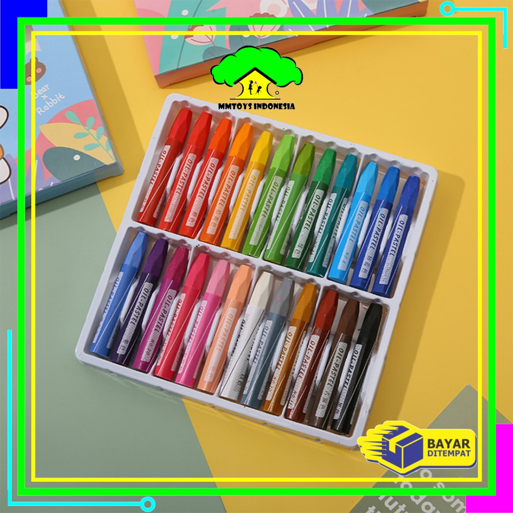 

EC MI-A99 Crayon Oil Pastel Isi 24 Warna Motif Kartun Perlengkapan Mewarnai Anak / Set Krayon Pigmentasi Tinggi Aman Untuk Anak