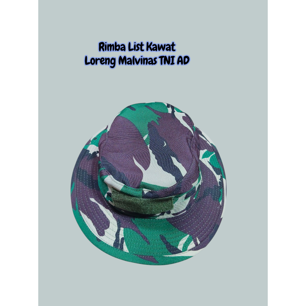 Topi Rimba TNI AD Vebed Premium / Topi TNI AD Velbed Loreng / Topi Loreng TNI AD / Topi Rimba Loreng