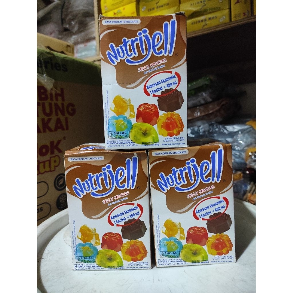 

Nutrijell - Jelly Rasa COKLAT DAN DARK COKLAT 20GRAM 1KOTAK/1PACK