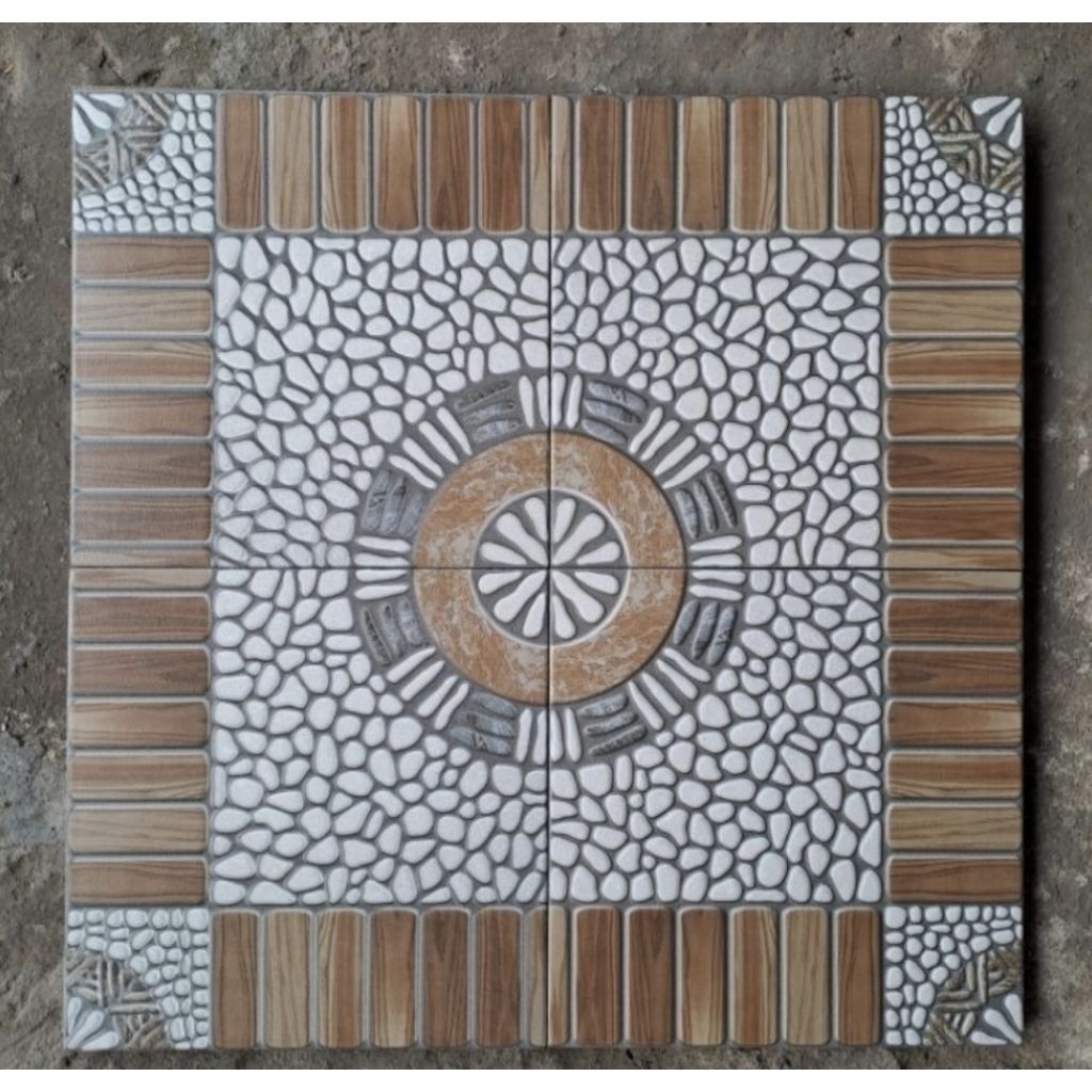 keramik lantai kamar mandi teras garasi taman rumah MULIA SPEKTRUM SIGNATURE 30x30 aberdeen brown ka