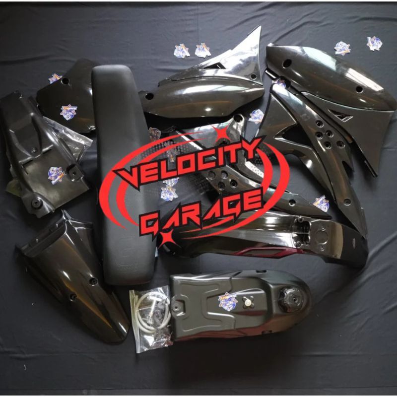 BODYSET GORDON FULL BODY SET KLX 150 GORDON HITAM FULL TANGKI HITAM
