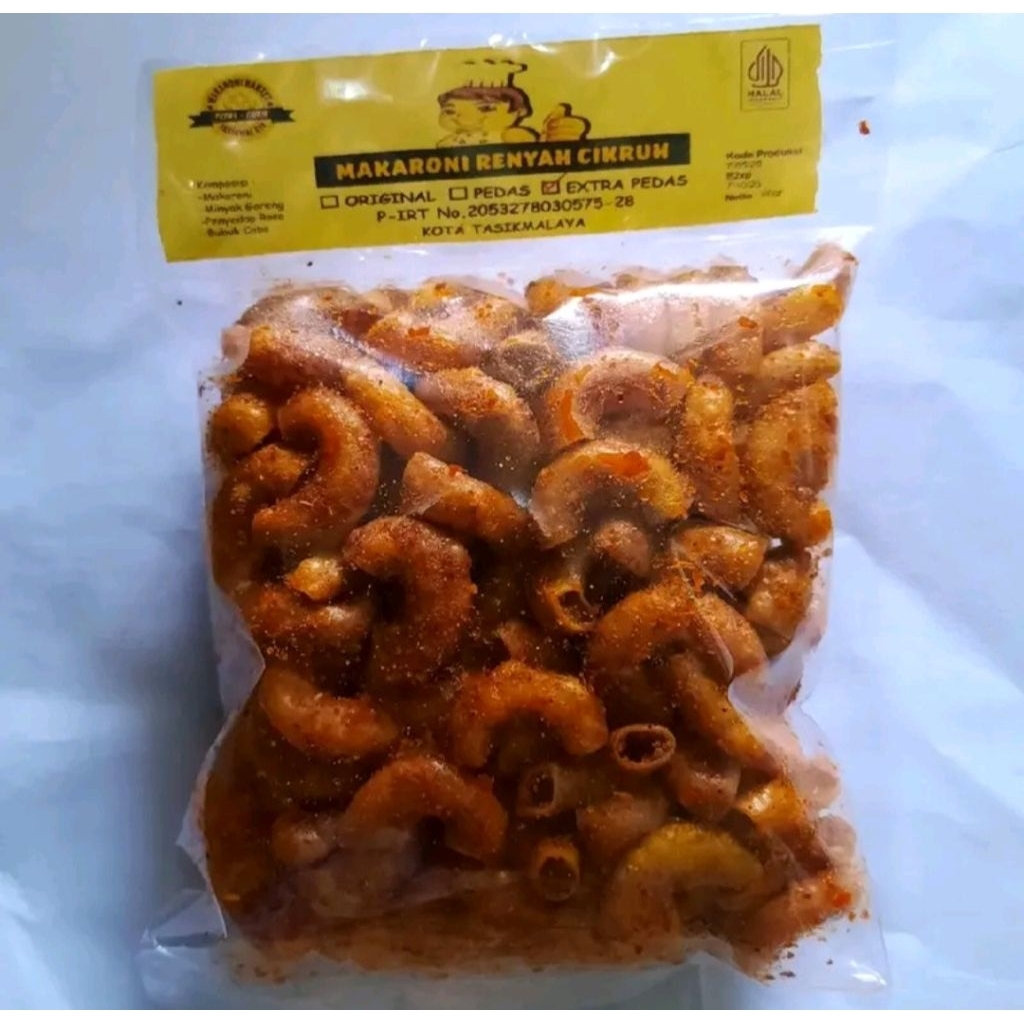 

Makaroni Renyah Pedas Cikruh | Snack Kering Gurih | Cemilan Pedas Original & Extra Pedas