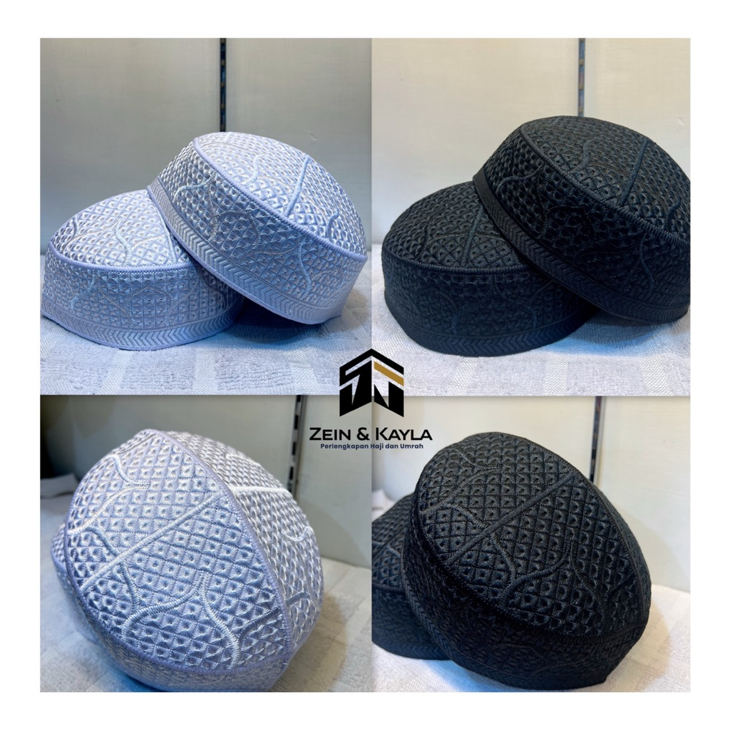 Kopiah Putih Bangladesh Import Original Dewasa & Anak-anak ~ Lobe Pakistan Polos Peci Hitam Pakistan