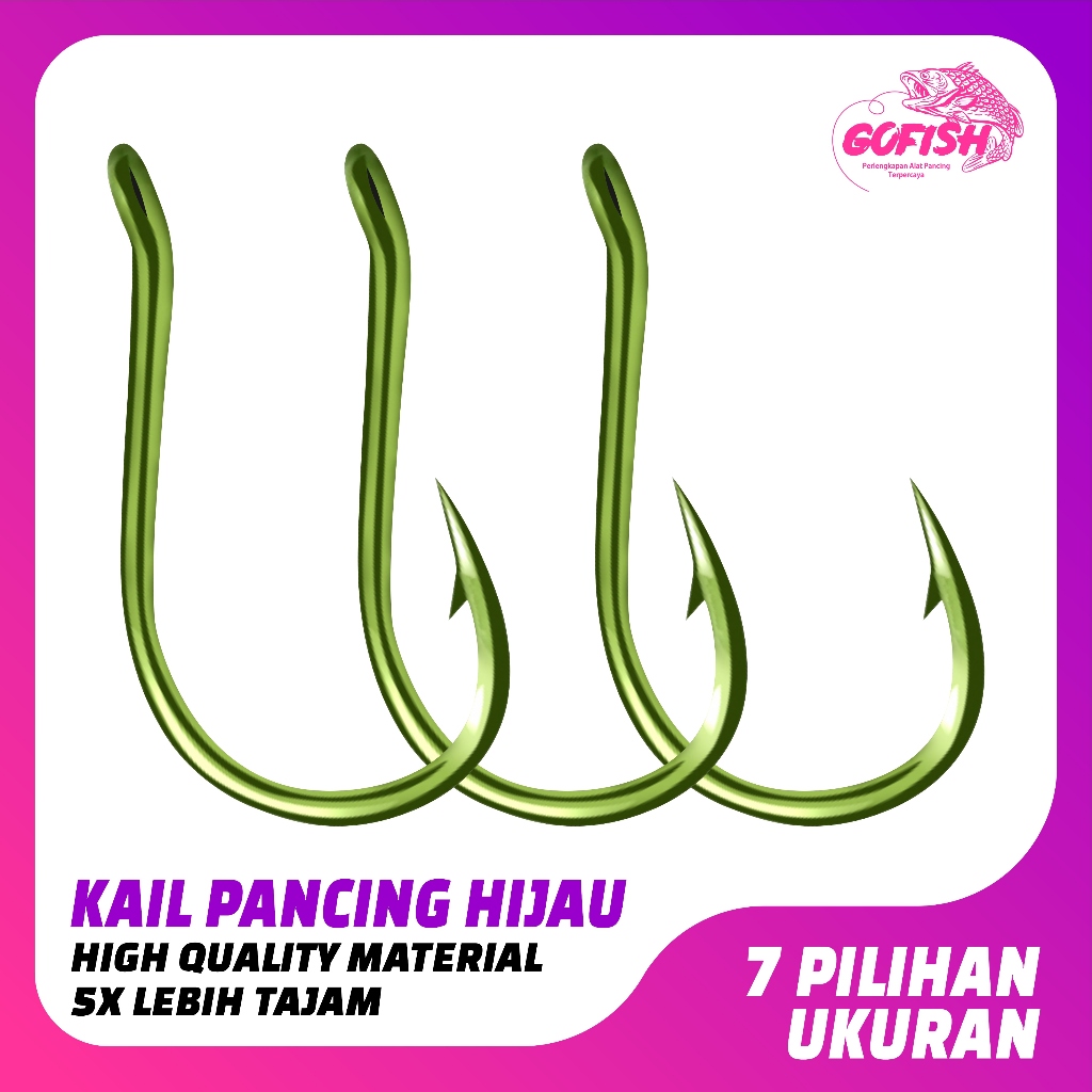 GOFISH -  Kail Pancing  TYPE KECIL Type 1053 serial no 0.5 - 5.0 isi 10pcs High  Kail Pancing  Kail 