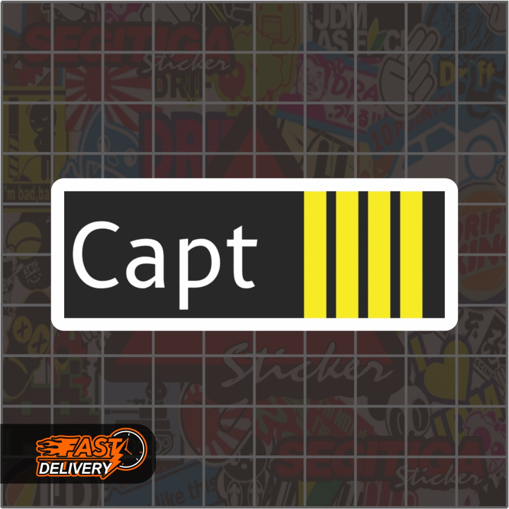 

Sticker Captain Epaulettes Ukuran 8 x 3 Cm