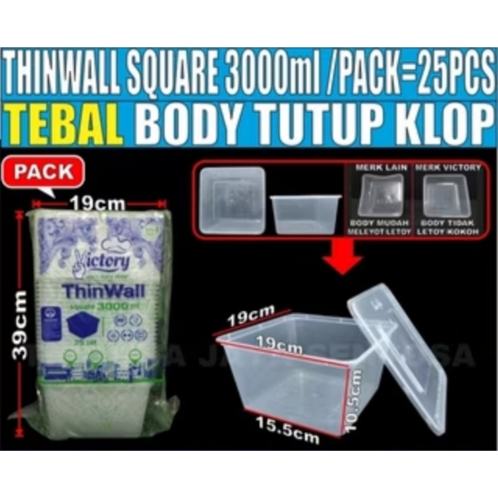 ThinWall Square Victory 3000ml
