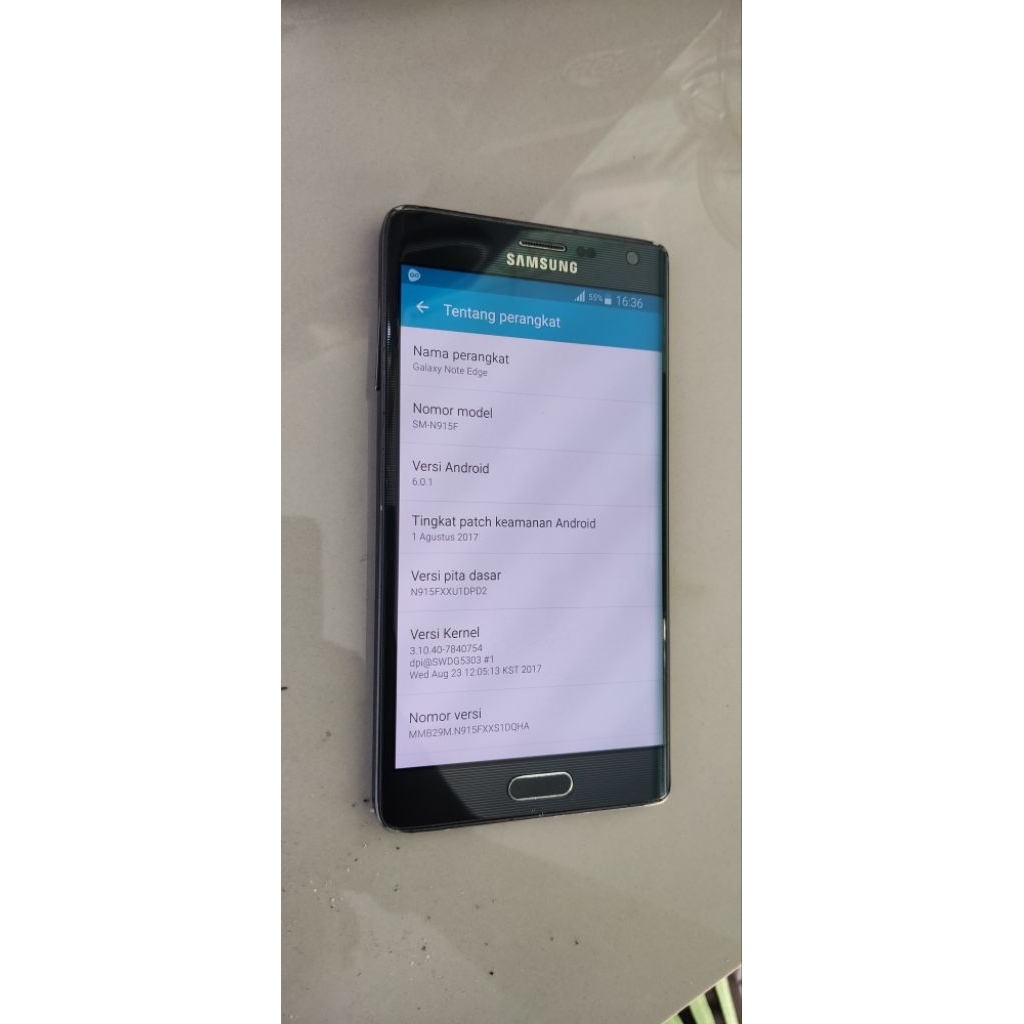 Samsung galaxi note EDGE minus ringan NET baca,desribsi