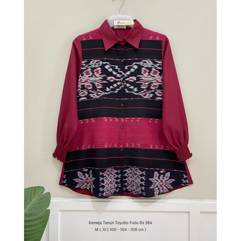 Kemeja Tenun Ntt Mix Ima Toyobo Import | Atasan Tenun Asli Ntt | Kemeja By Diana Fashion