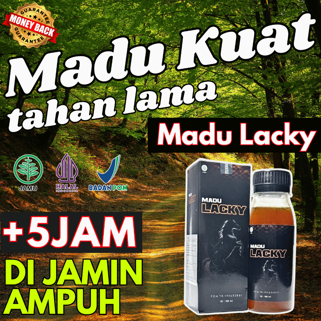 MADU LACKY HERBAL BPOM & HALAL madu kuat tahan lama madu untuk pria