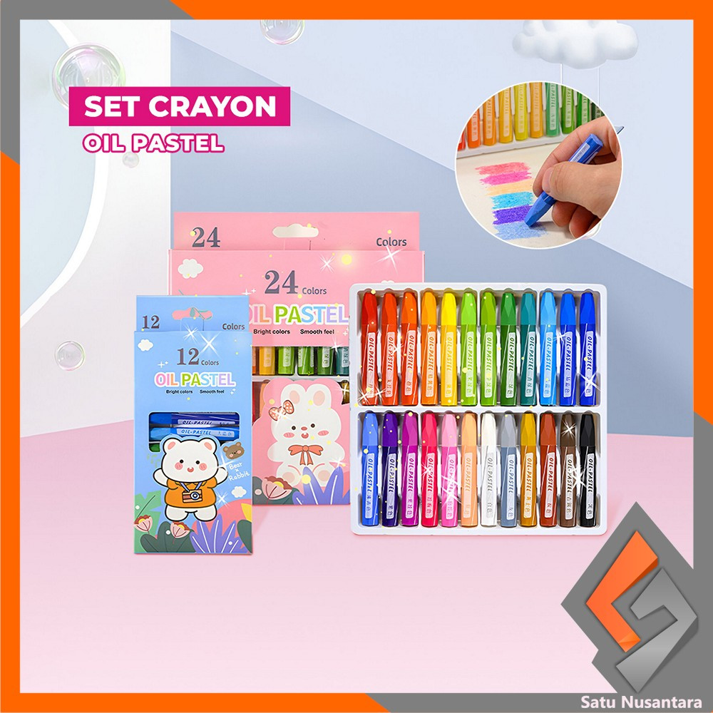 

EC SN-A99 Crayon Oil Pastel Isi 24 Warna Motif Kartun Perlengkapan Mewarnai Anak / Set Krayon Pigmentasi Tinggi Aman Untuk Anak