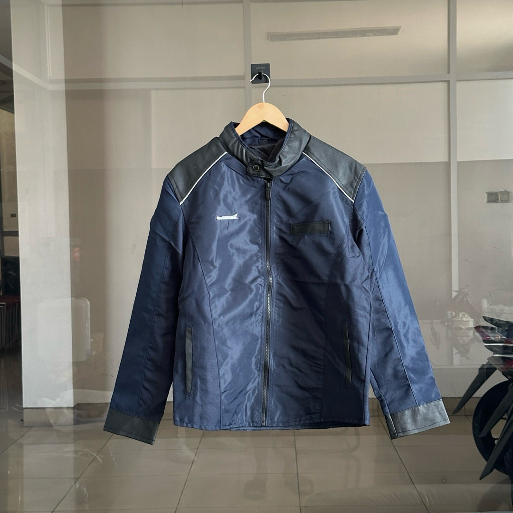 Jaket motor One Heart Honda ASLI biru tua
