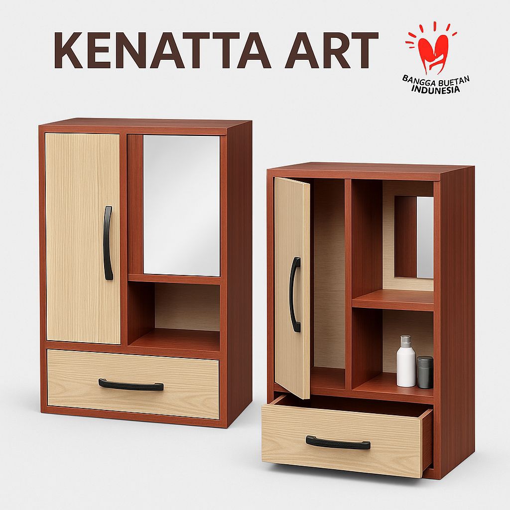 Lemari rak kosmetik mini/lemari rak dinding/lemari rak rias cermin/rak dinding aesthetic