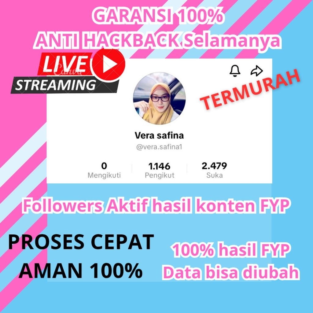 Akun TikTok Siap Live Hasil FYP Followers indo Siap Pakai Untuk Live Streaming
