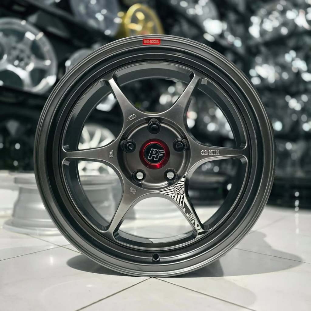 Velg Enkei PF 06 Brand New R18 Pcd 5x114.3 Lebar 8 Et 40 Warna Hyper Black Kondisi Baru