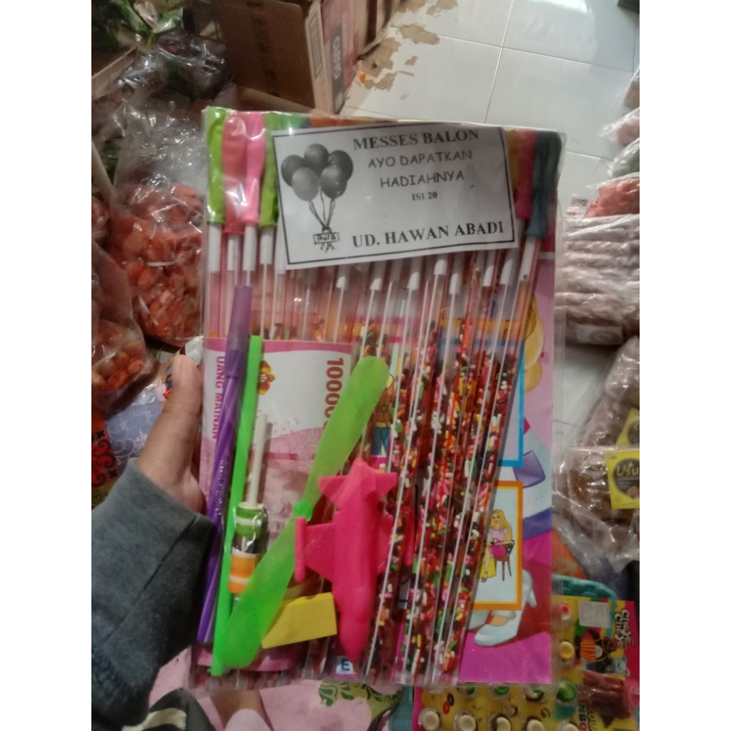 

Meses balon berhadiah (jajanan anak dengan hadiah menarik)(packing bubble wrap)