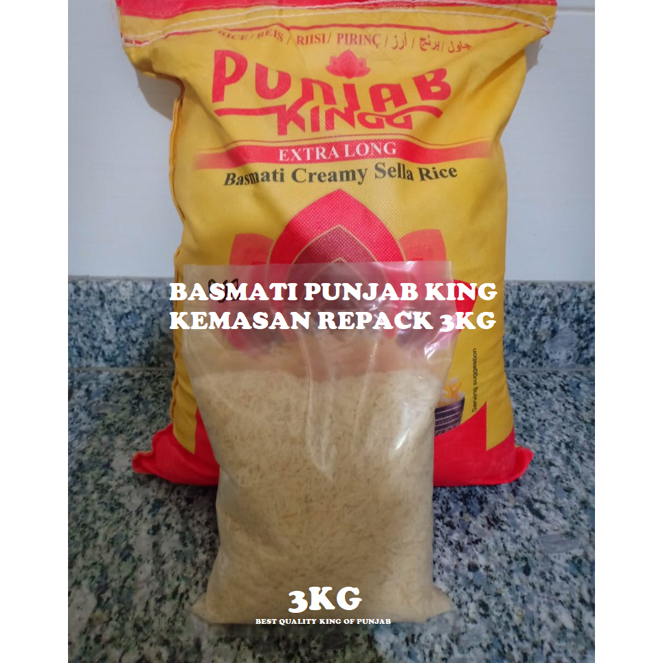 

Beras Basmati Punjab King Kemasan Repack 3kg King Of Punjab