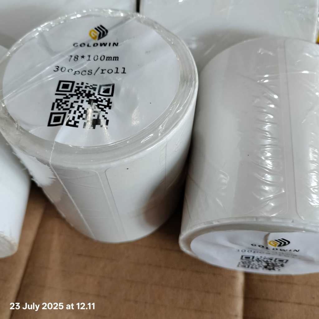 

Stiker Label Barcode Thermal 78 x 100 Label Barcode Olshop Label Pengiriman 78x100 isi 300 lembar