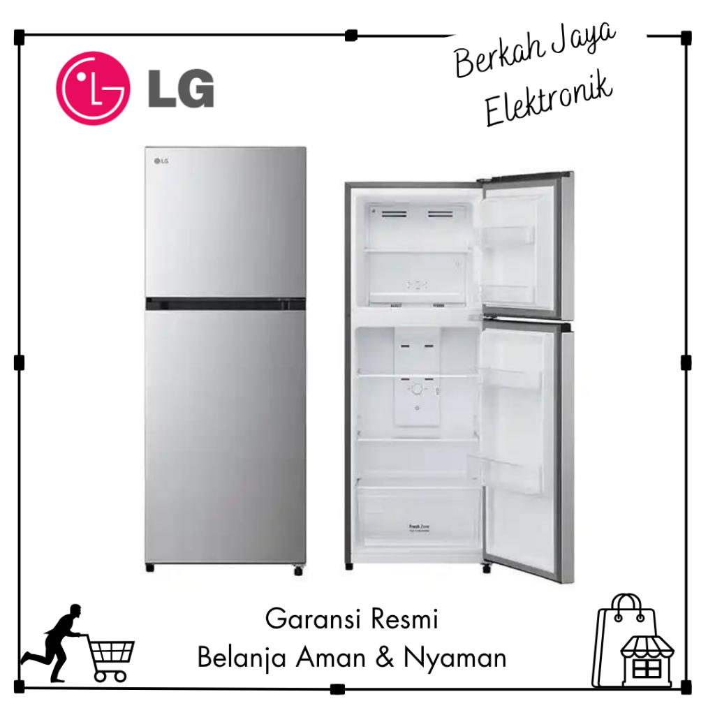 Kulkas LG 2 pintu 235 Liter GN-B212PQNR GNB 212 PQNR B212  212PQRN