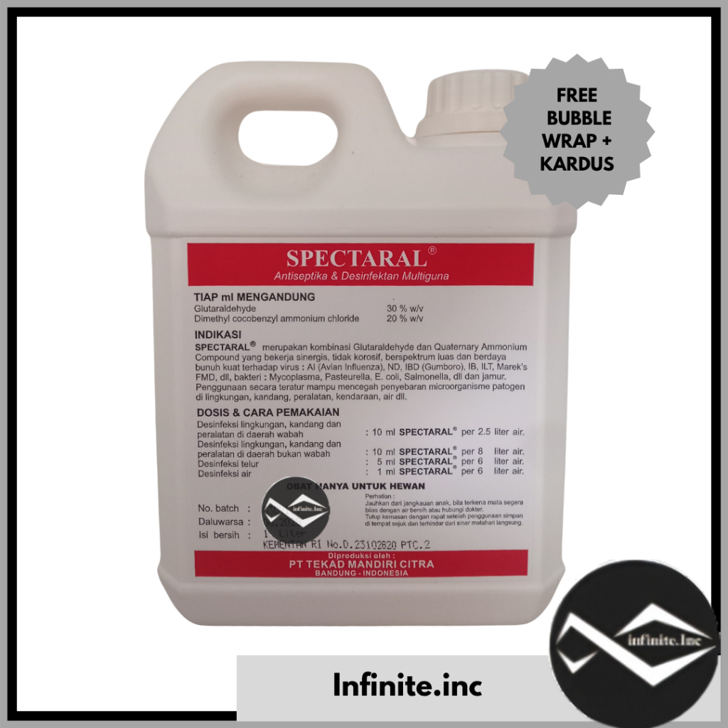 SPECTARAL 1 Liter (Glutaraldehyd 30%) - Antiseptik Dan Desinfektan Ampuh