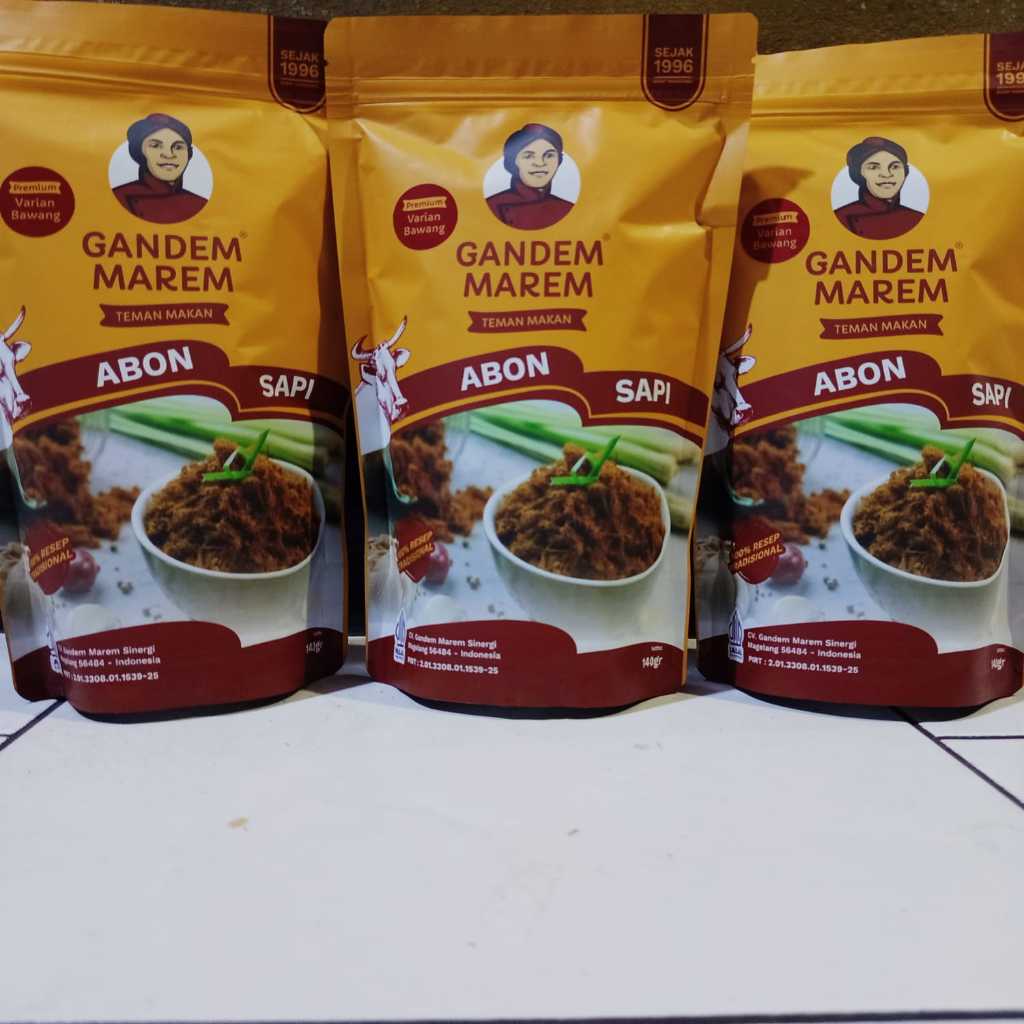 

Abon Gandem Marem 140gr – Varian Ayam & Sapi, Gurih Nikmat Isi Padat