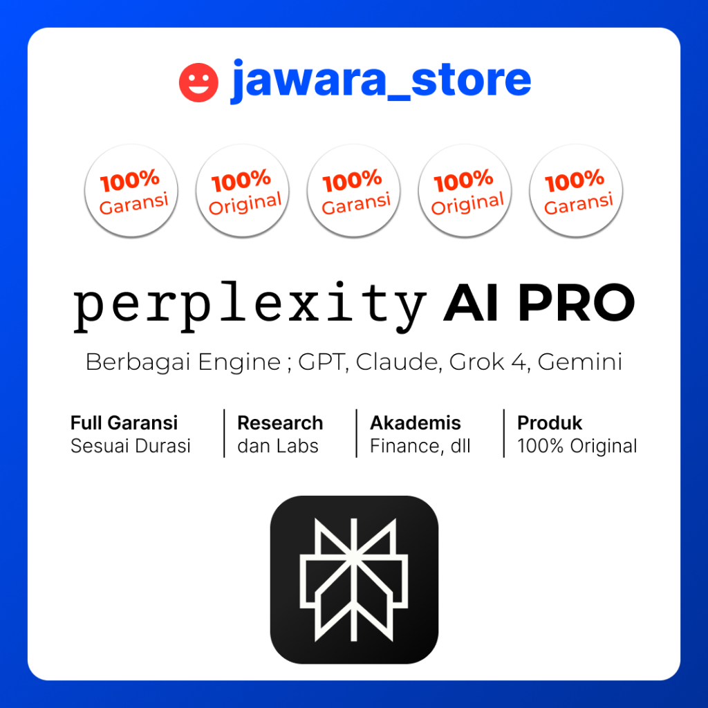 Perplexitiyi AI PRO 3 BULAN | 4o+CLAUDE AI | Private Garansi