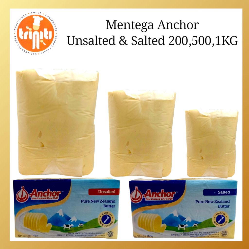 

Anchor Butter Salted / Unsalted (200gr/500gr/1kg) - Mentega Anchor dari New Zealand