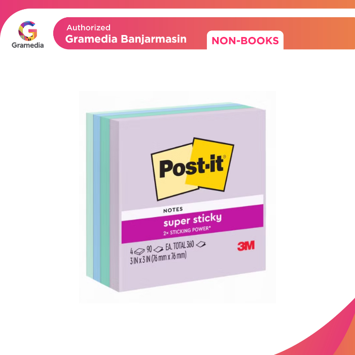 

Gramedia Banjarmasin - Sticky Note 3M Post It Super Sticky Blue