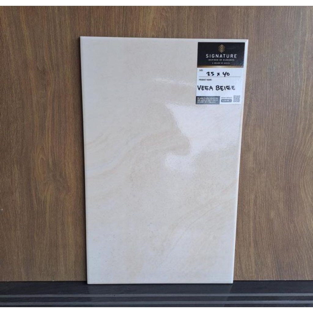 keramik dinding glossy 25x40 VEGA BEIGE - mulia signature