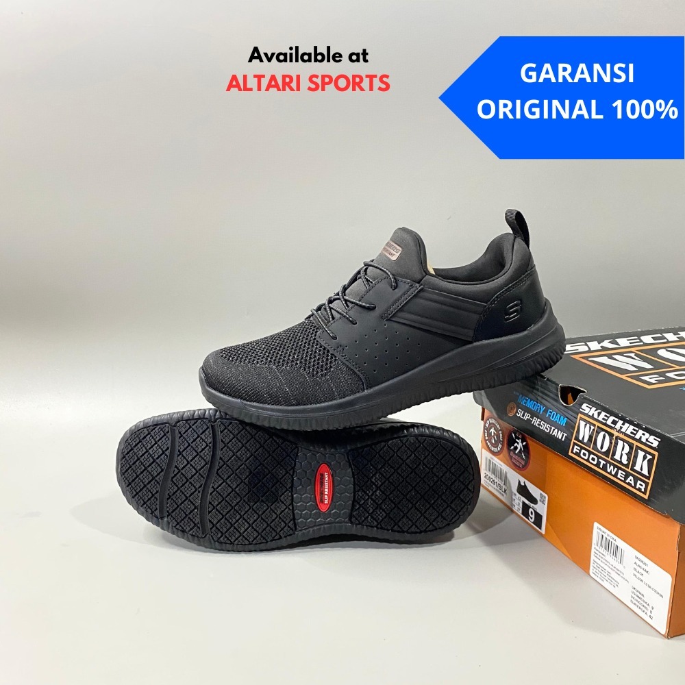 SEPATU KASUAL SLIP ON PRIA SKECHERS OTERON 200291 / BLK ORIGINAL