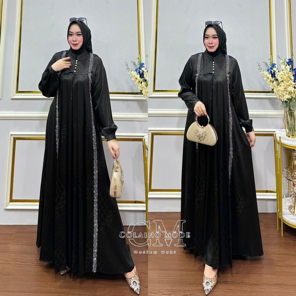 Gamis terbaru bahan jaguar silk