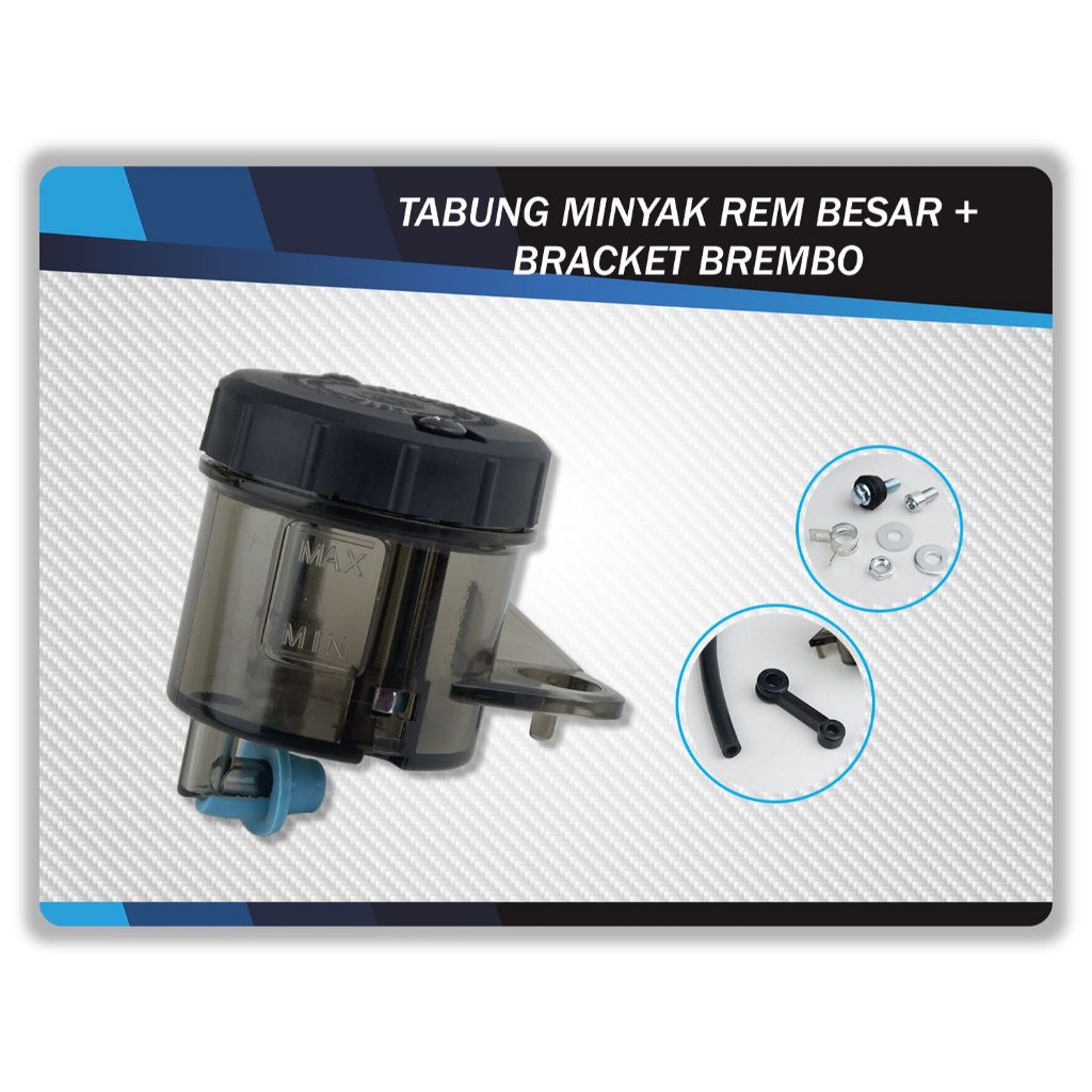 Tabung Minyak Rem Besar Fluid Cap Oil Big + Bracket CBR250RR CBR150 R15 R25 MT25 Brembo