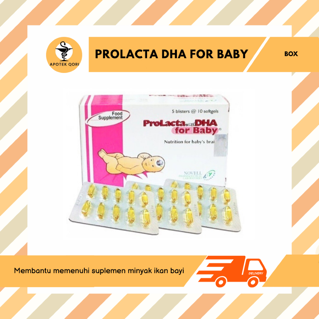 PROLACTA DHA FOR BABY BOX 50 KAPSUL / SUPLEMEN MINYAK IKAN UNTUK BAYI