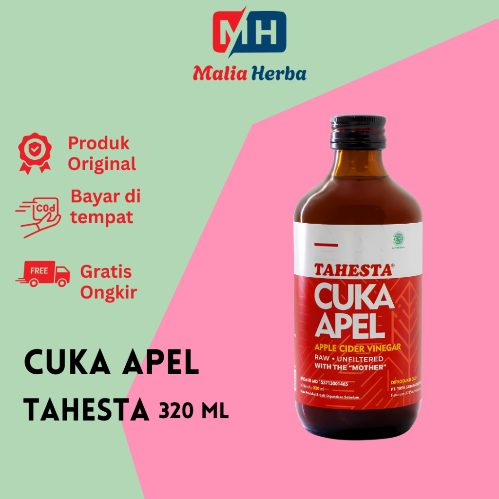 

TAHESTA CUKA APEL 320 ML / Cuka Apel Original