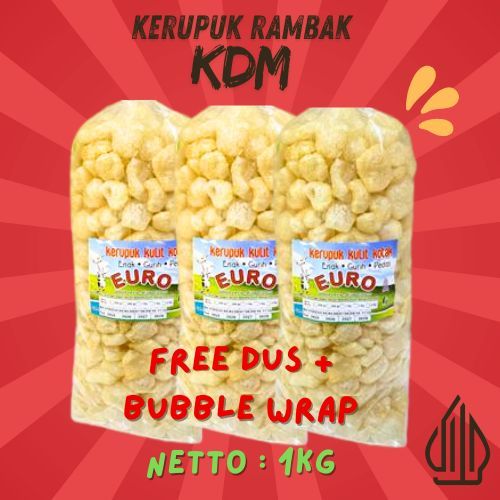 

Cemilan Kerupuk Kulit / Dorokdok 1 Bal 1KG / Original dan Pedas Daun jeruk