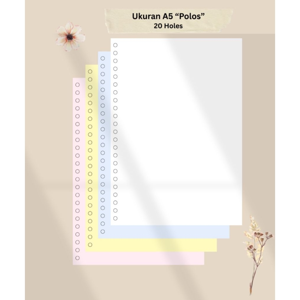 

Isi Binder Polos ukuran A5