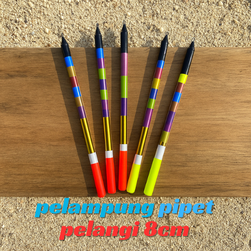 Pelampung Pancing Sensitif Model Pelangi Pipet 8Cm