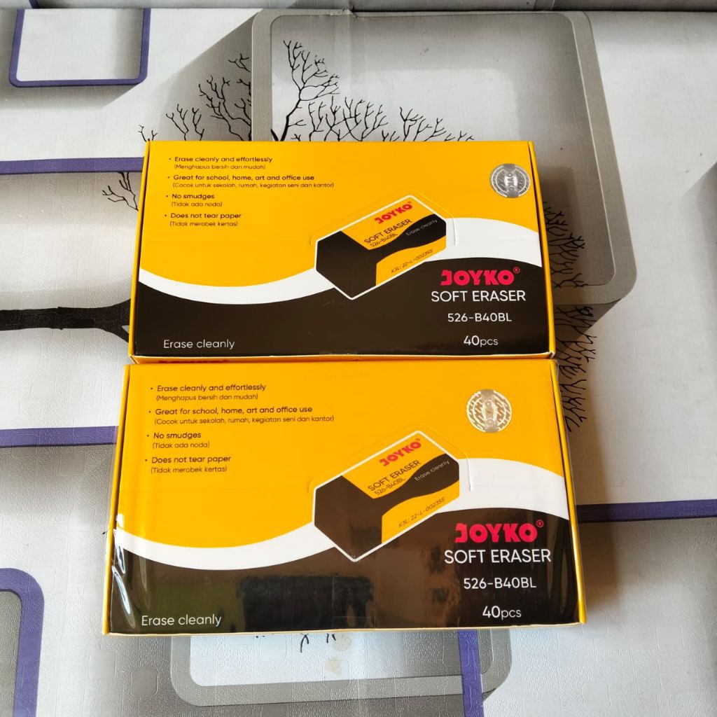 

Penghapus Kecil Joyko, Warna Hitam, 1 Pack Isi 40 Pcs