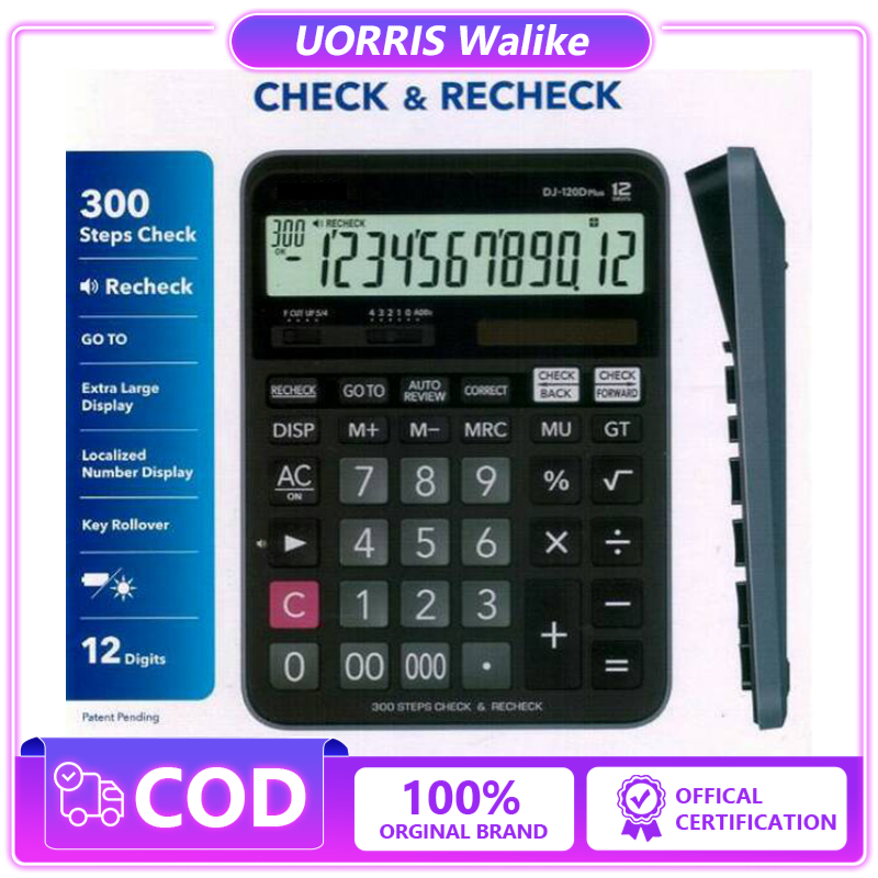 

Calculator DJ-120D Plus Check & Correct Review Desktop Kalkulator DJ 120D PLUS