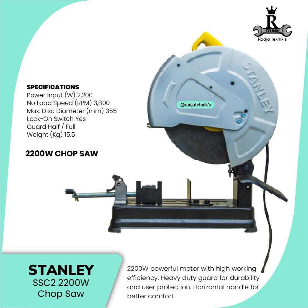STANLEY  SSC22 Chop Saw  Chop Saw 2200W  Mesin Gergaji Listrik  Alat Tukang Serbaguna