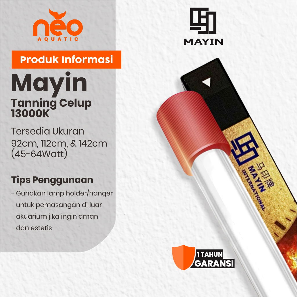 MAYIN TANNING SUBMERSIBLE T5 13000K Lampu Tanning Celup Arwana