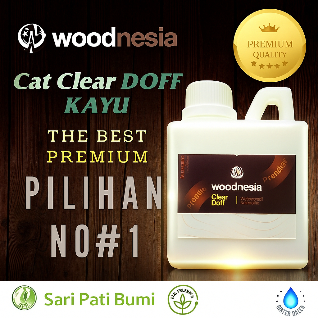Cat Vernish Pernis Kayu Clear Doff matt top coat finishing Premium 500 gr Vernish Vernis Woodnesia