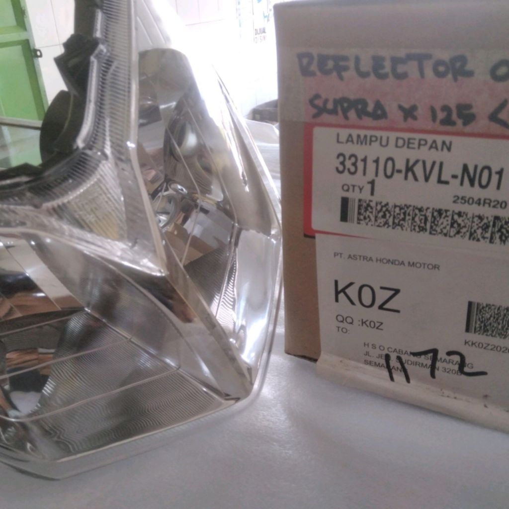 REFLEKTOR LAMPU DEPAN SUPRA X 125 BATMAN ORIGINAL AHM ASLI NOS