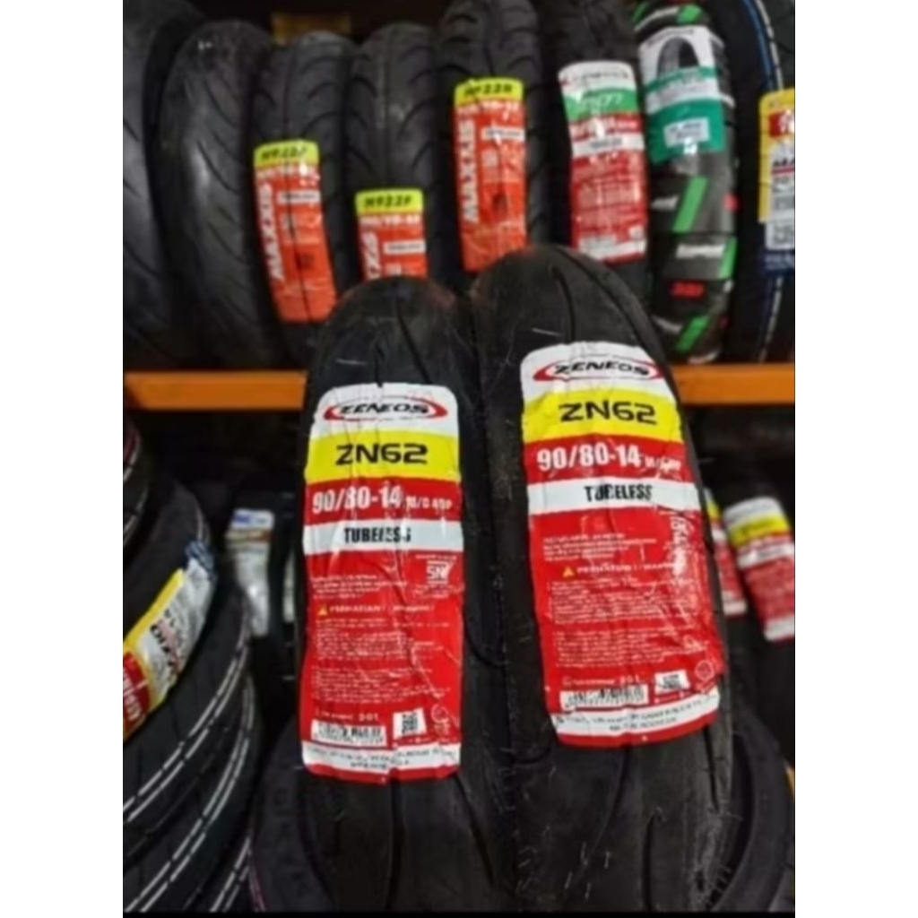 BAN LUAR TUBELES ZENEOS 90/80-14 ZN 62 BAN DONAT RING 14 ZENEOS TUBELES