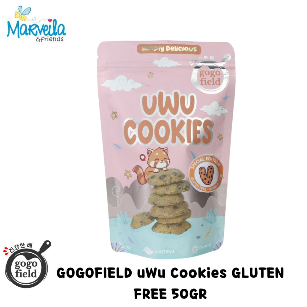 

Gogofield uWu Cookies GLUTEN FREE 50gr Choco Chips / Cookies Enak / Kukuis Coklat / Cookies