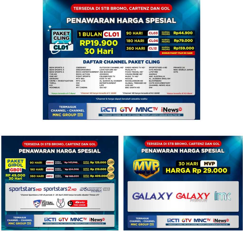 Kvision Paket Cling MNC Group Transtv Trans7- Kvision Paket Mnc Group Rcti