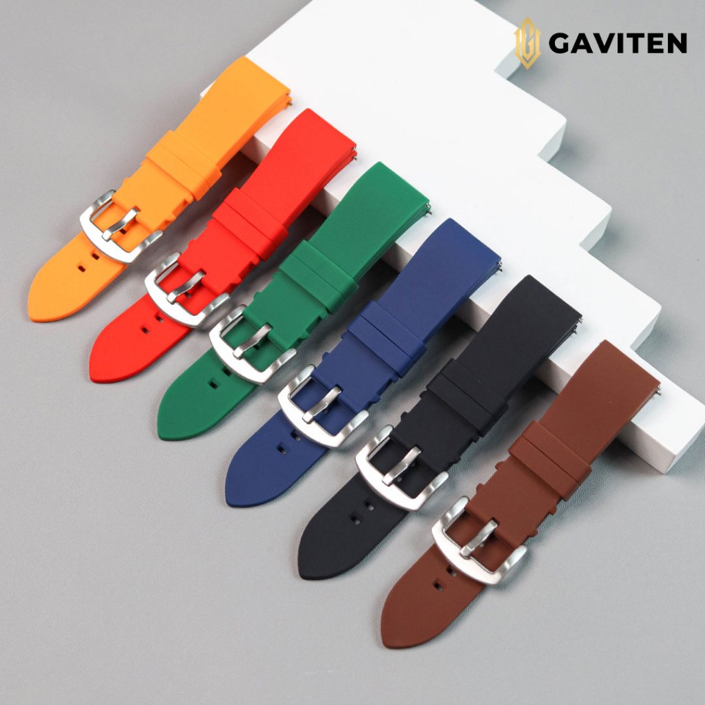 GAVITEN Strap Jam Tangan Karet Tali Strap Jam Rubber 18MM 20MM 22MM 24MM Quick Release Strap Karet